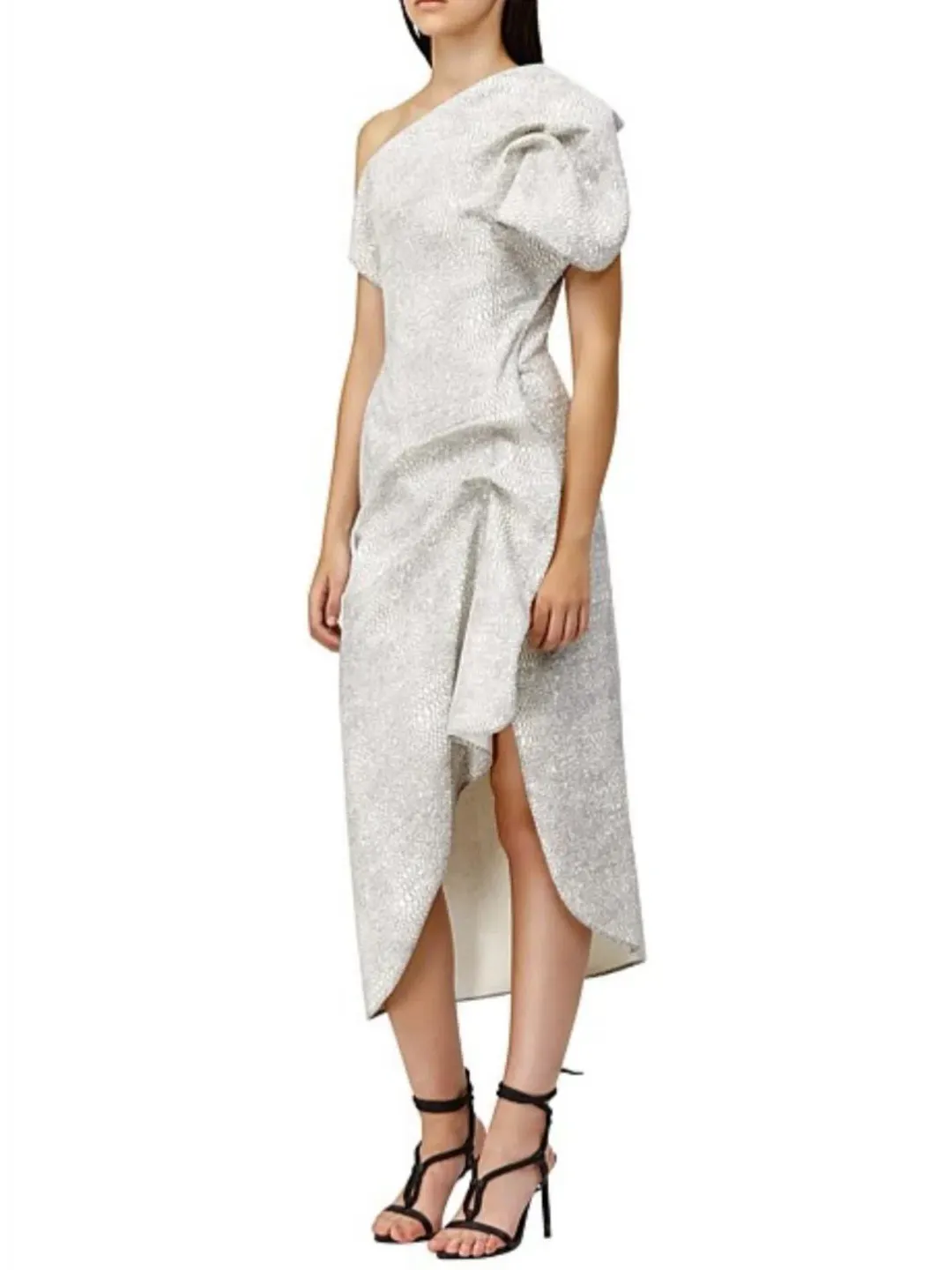 Acler  Crawford Dress Monochrome Snake Size 8 for rent on The Volte - main image
