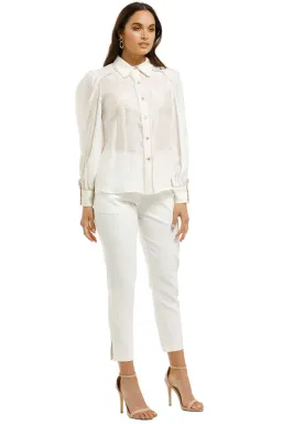 CMEO Collective Nearby Shirt Ivory Size 8 for rent on The Volte - image 1