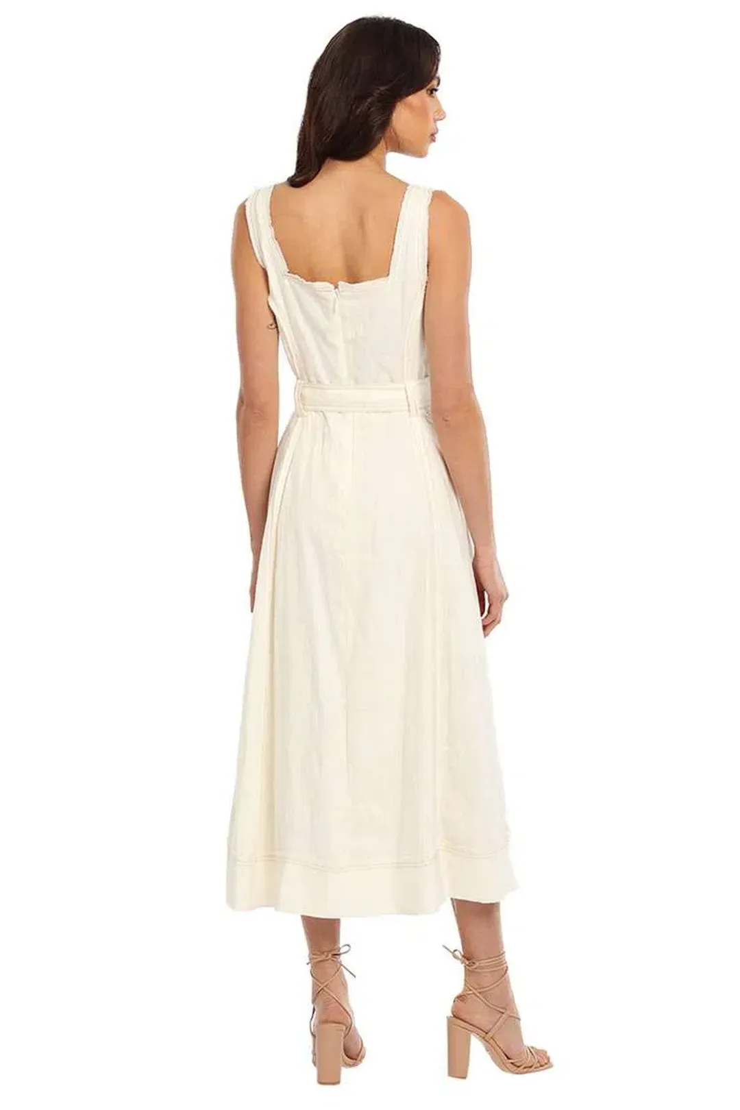 AJE  Byblos Midi Dress Ivory Size 12 for rent on The Volte - main image