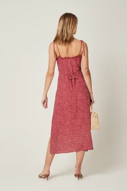 Auguste the Label River Della Midi Dress Red Size 12 for rent on The Volte - image 3