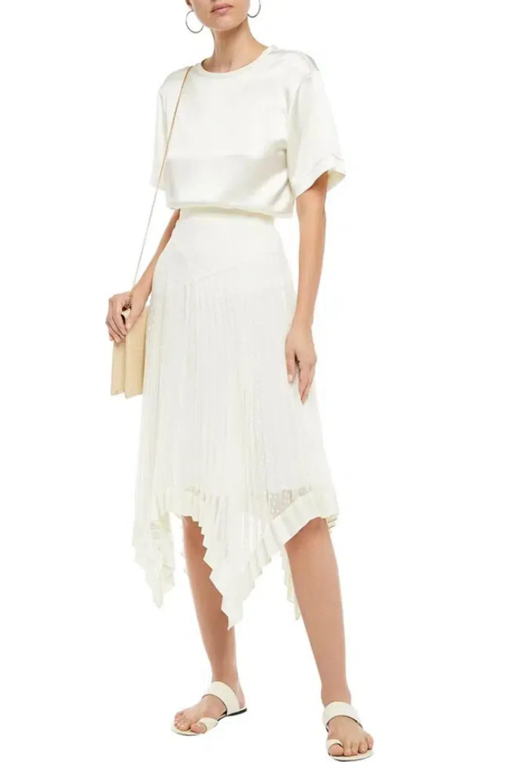 Zimmerman Espionage Lace Panelled Skirt Cream AU 8  for rent on The Volte - main image