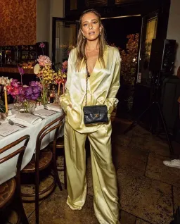 Michael Lo Sordo Relaxed Silk Blazer Pale Yellow Size 8 for rent on The Volte - image 1