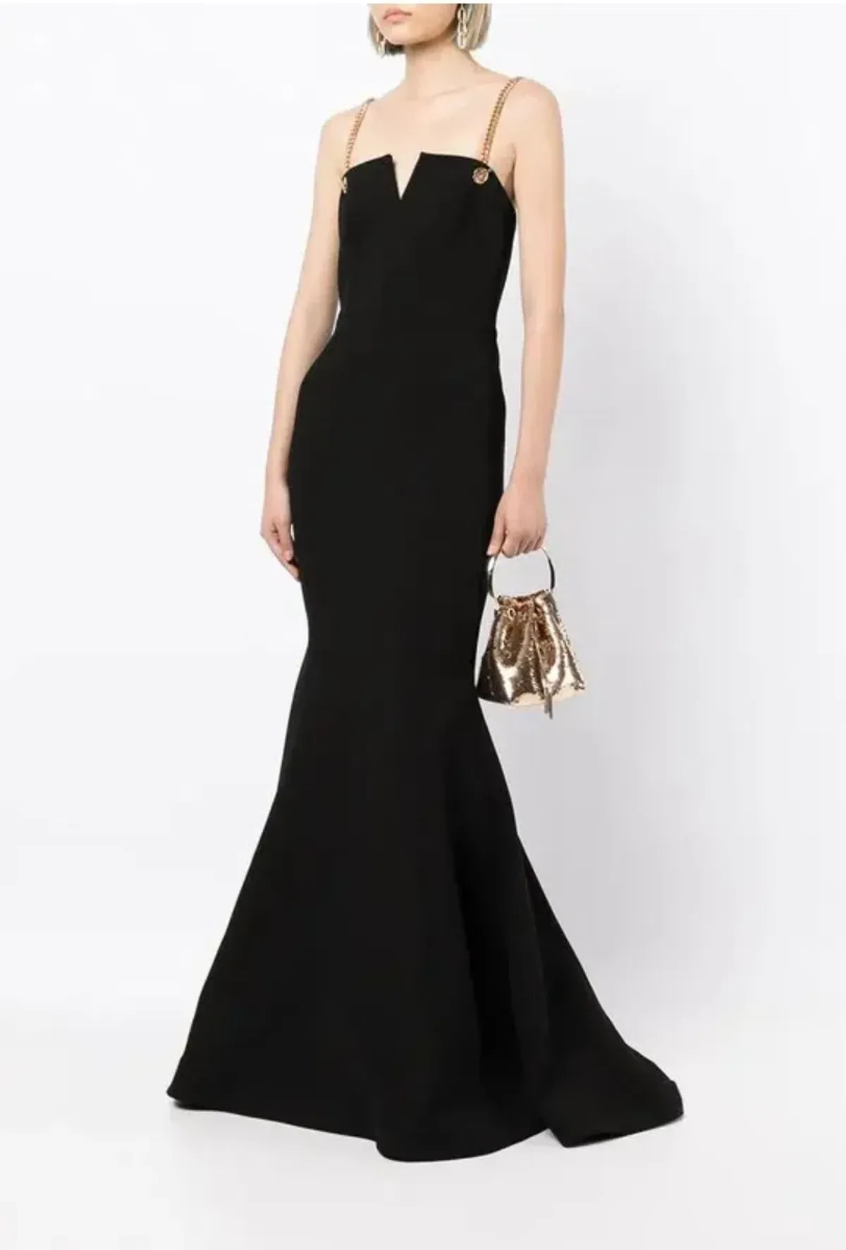 Rebecca Vallance Iman Gown Black Size 14 for rent on The Volte - main image