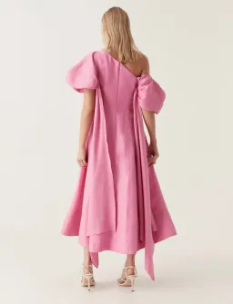 Aje Arista Tulip Sleeve Midi Dress Pink Size 8 for rent on The Volte - image 4