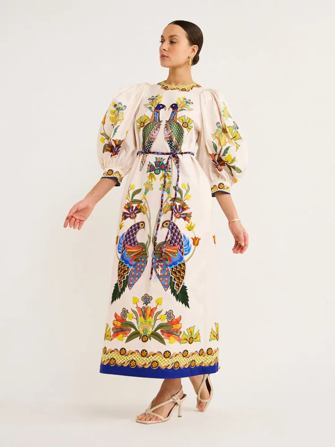 Alemais Effie Puff Sleeved Dress Print Size 14 for rent on The Volte - main image