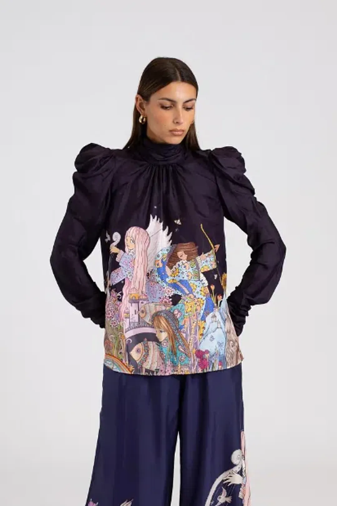 Zimmermann Celestial Zodiac Blouse & Pants Set Print Size 4/Au 16 for rent on The Volte - main image