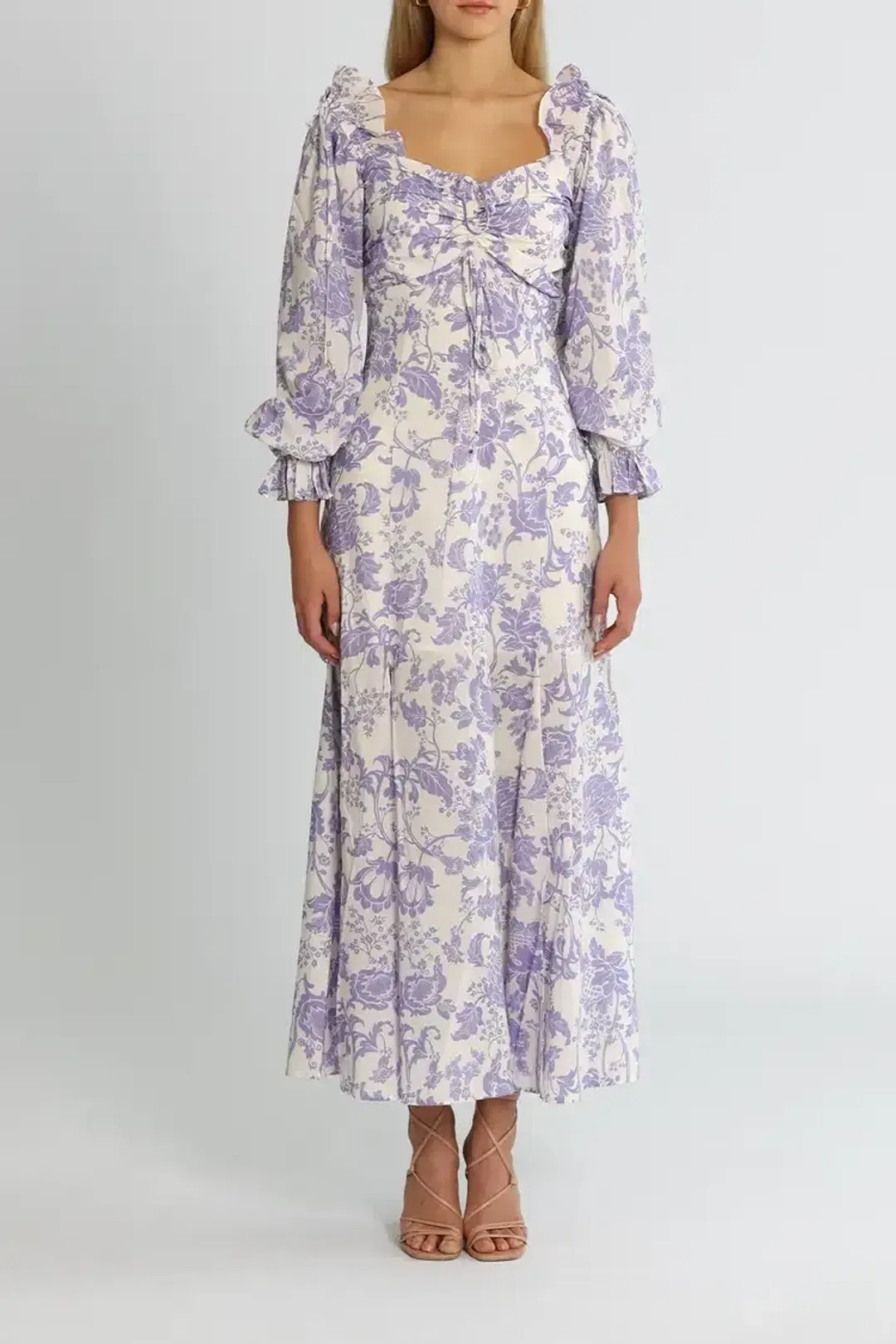 Alice McCall Mary Anne Midi Dress in Lavender Floral Size 12 for rent on The Volte - main image