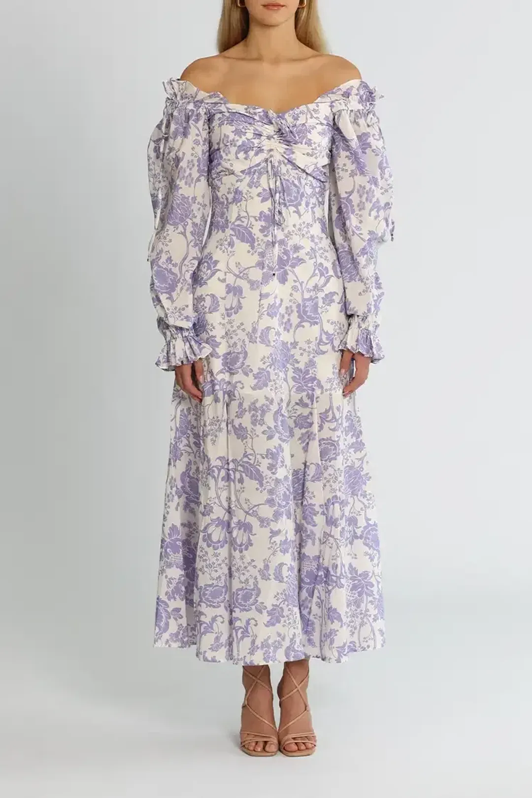 Alice McCall Mary Anne Midi Dress in Lavender Floral Size 12 for rent on The Volte - main image