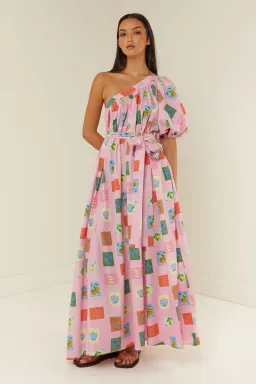 Palm Noosa Lotus Maxi Dress Pink Emblem Size 12 for rent on The Volte - image 2