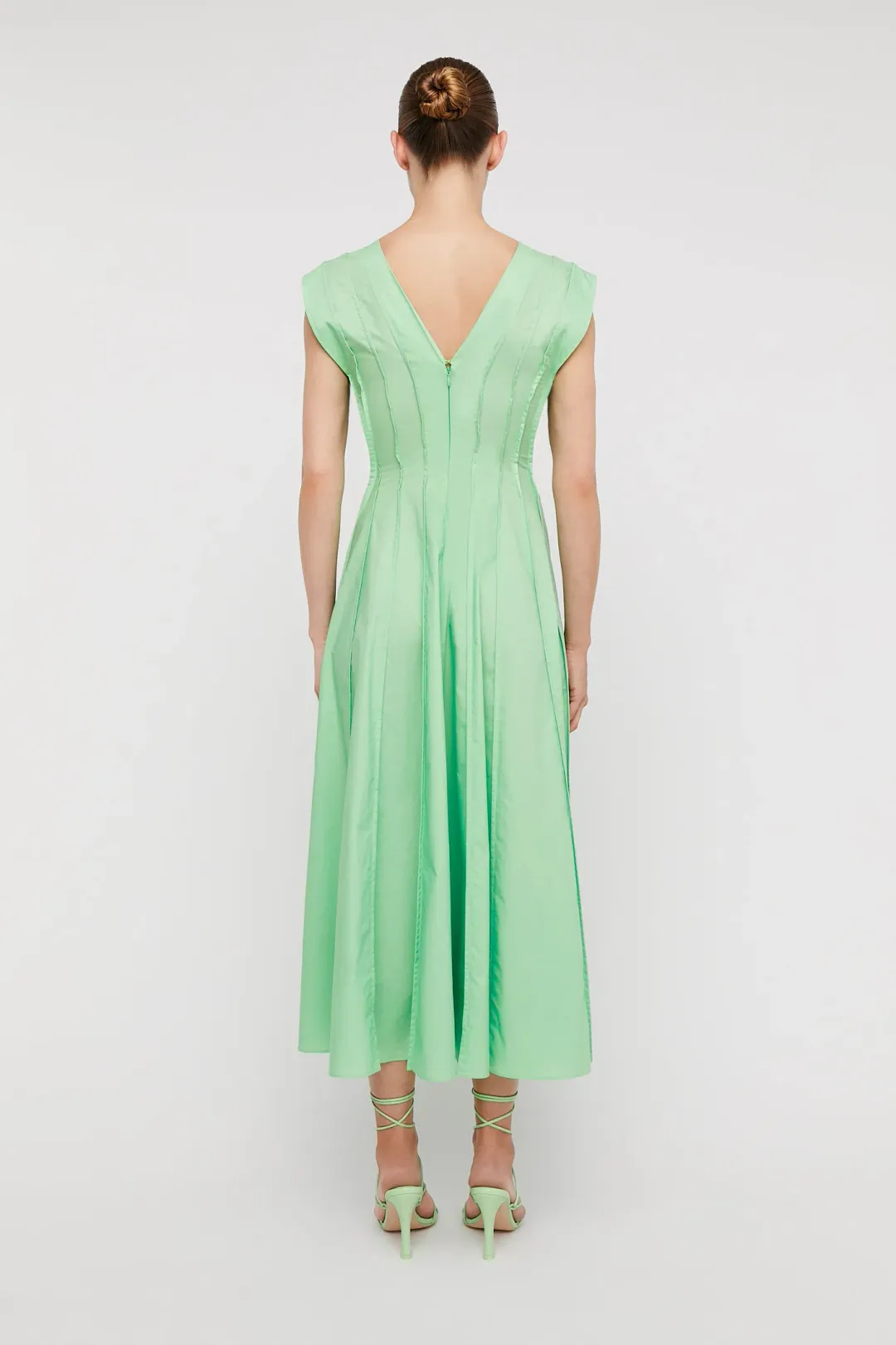Scanlan Theodore Parachute French Seam Dress in Spearmint Size 14  for rent on The Volte - main image