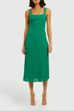 By Johnny Tayla Bias Midi Dress in Jungle Green Size 8 for rent on The Volte - image 2
