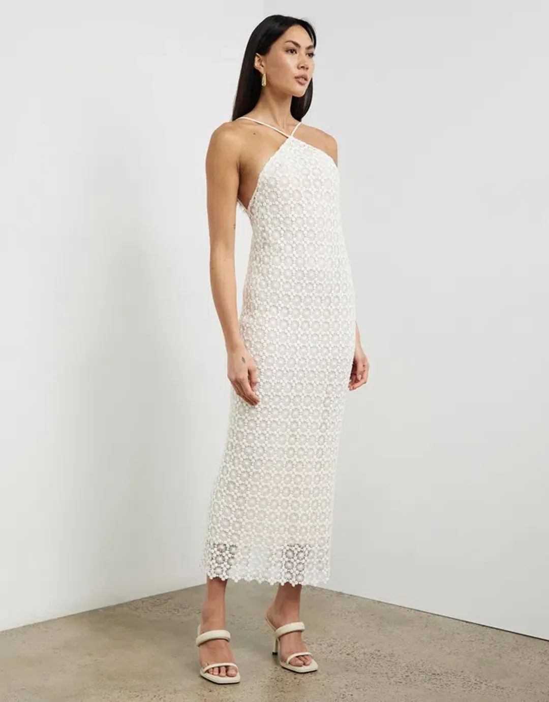 Camilla & Marc Yve Midi Dress White Size 6 for rent on The Volte - main image