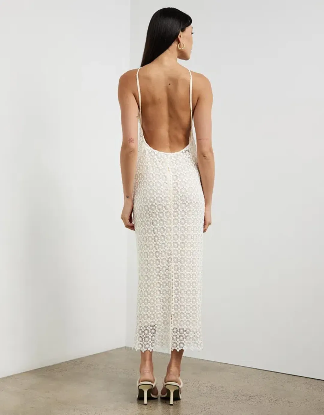 Camilla & Marc Yve Midi Dress White Size 6 for rent on The Volte - main image
