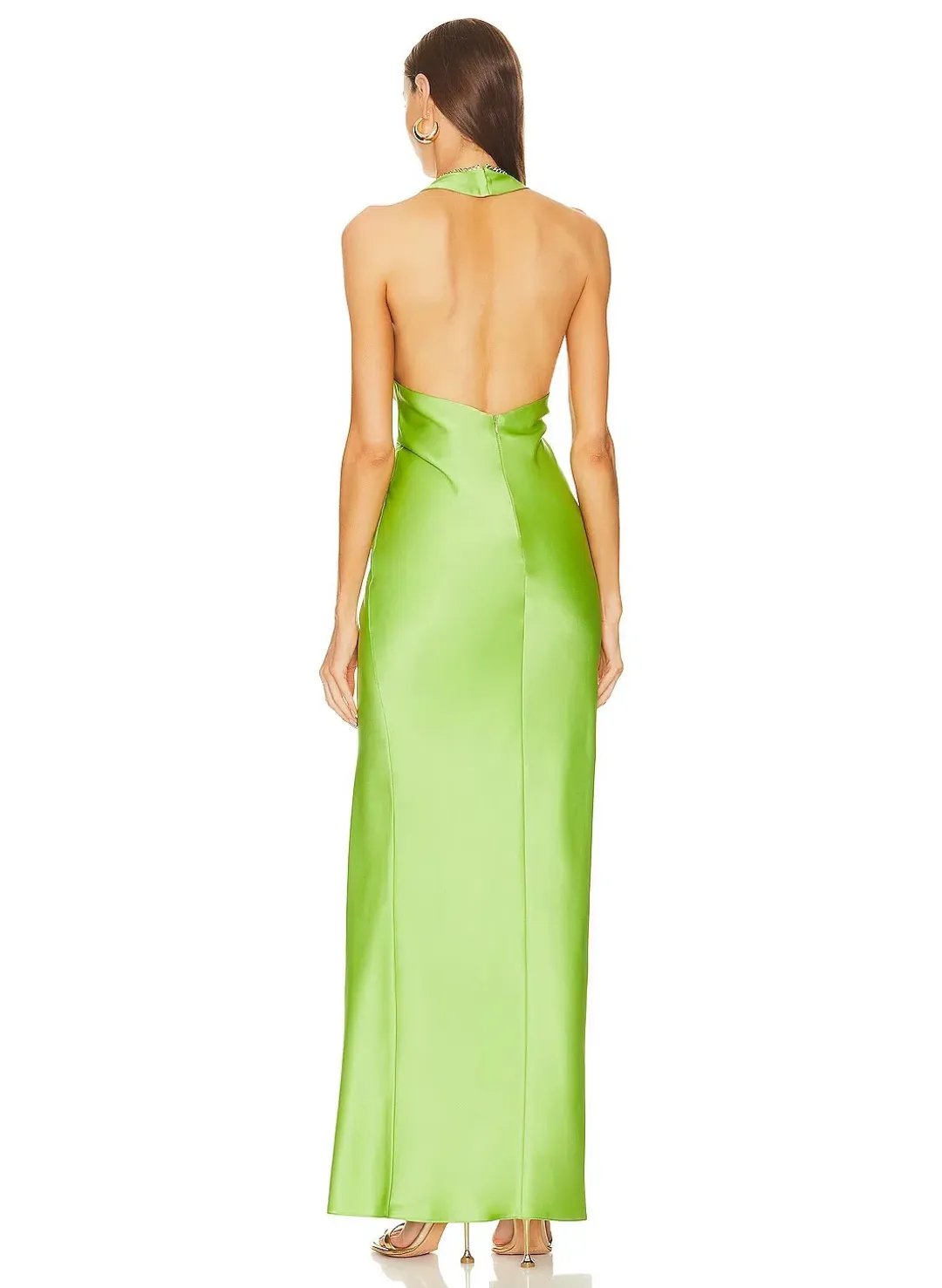 Khanums X Revolve Pear Halter Gown Green Size XS/Au 6 for rent on The Volte - main image