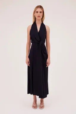 Bianca Spender Jersey Entwined Short Dress Navy Size 12 for rent on The Volte - image 1