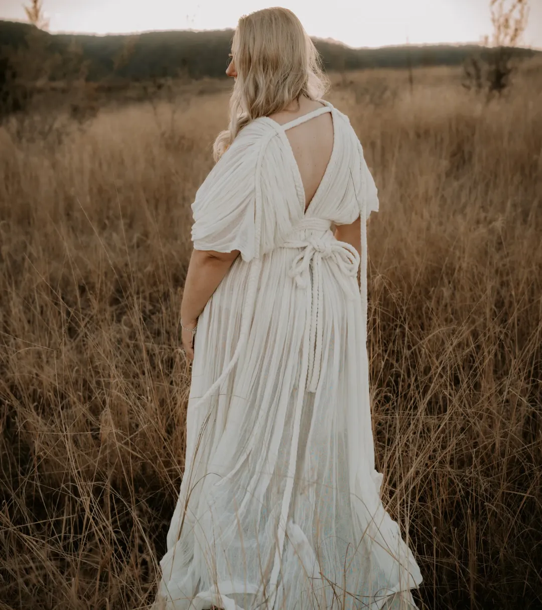 Chic Le Frique Ophelia Maxi Dress Bone One Size for rent on The Volte - main image