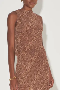 Hansen And Gretel Emmery Backless Cowl Dress In Serpent Size 8  for rent on The Volte - image 2