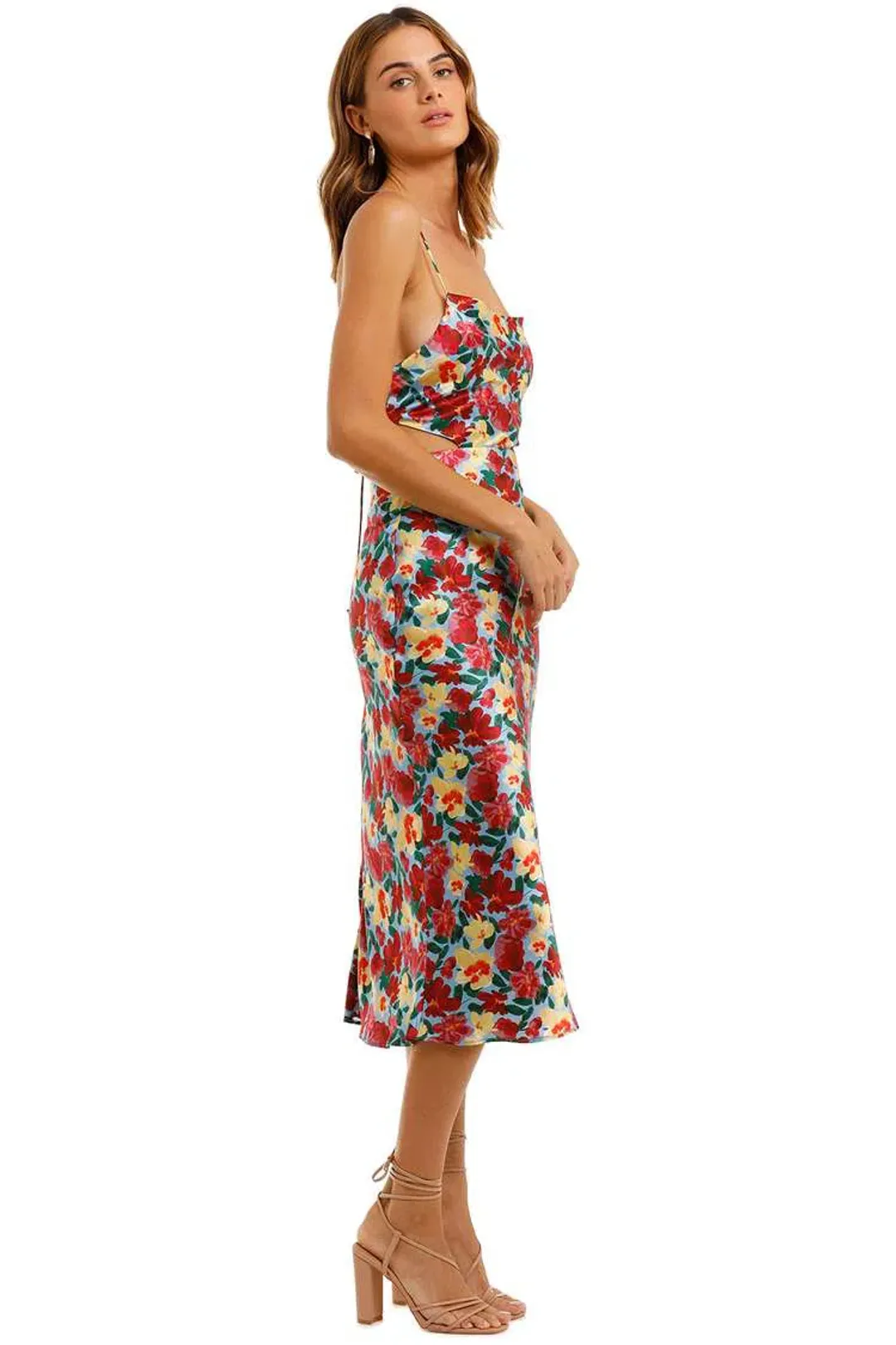 Bec & Bridge Lucette Midi Dress Multi Print Size 6 for rent on The Volte - main image
