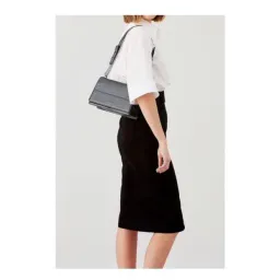 Oroton Forte Texture Slim Clutch in Charcoal  for rent on The Volte - image 4