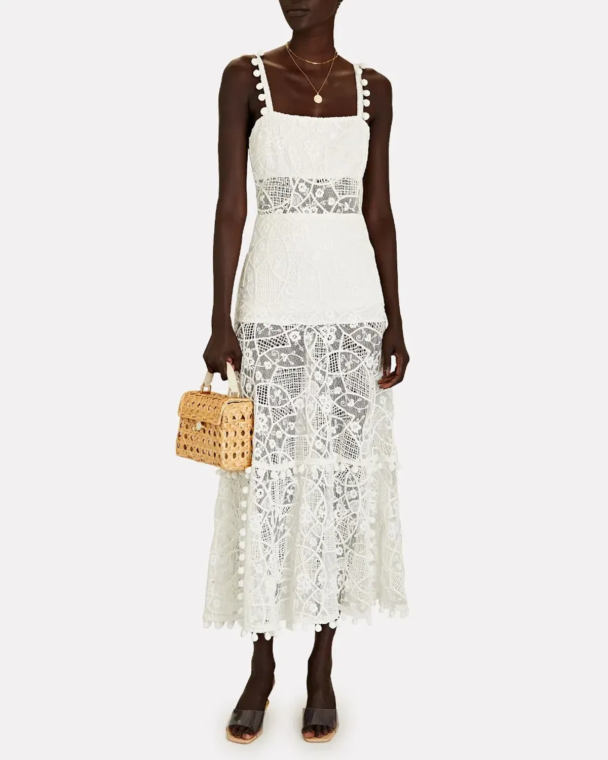 Alexis Lucila Dress White Size 8  for rent on The Volte - main image