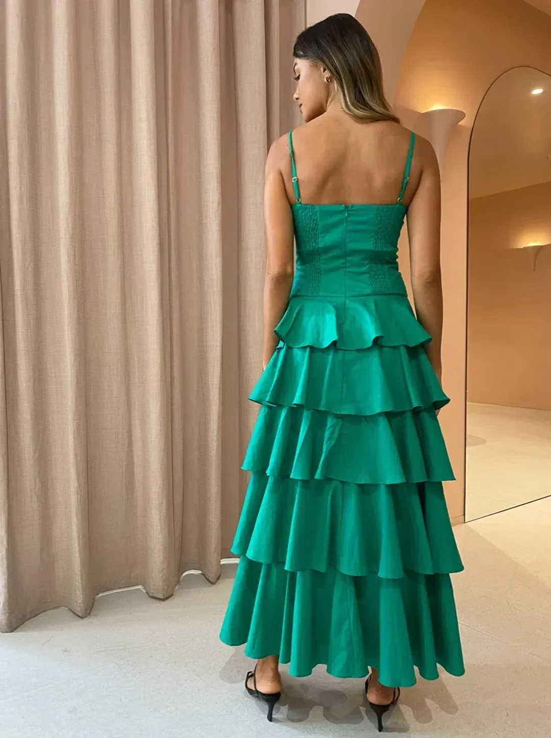 Issy Hope Floats Dress In Jade Green Size 12 for rent on The Volte - main image