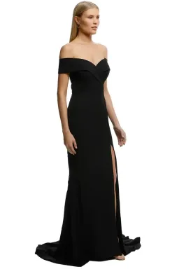 Samantha Rose Gia Off Shoulder Gown in Black Size 18 for rent on The Volte - image 2