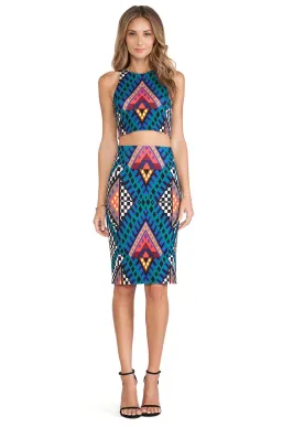Mara Hoffman Crop Racer Top and High Waisted Pencil Skirt Set Print Size 2 for rent on The Volte - image 1
