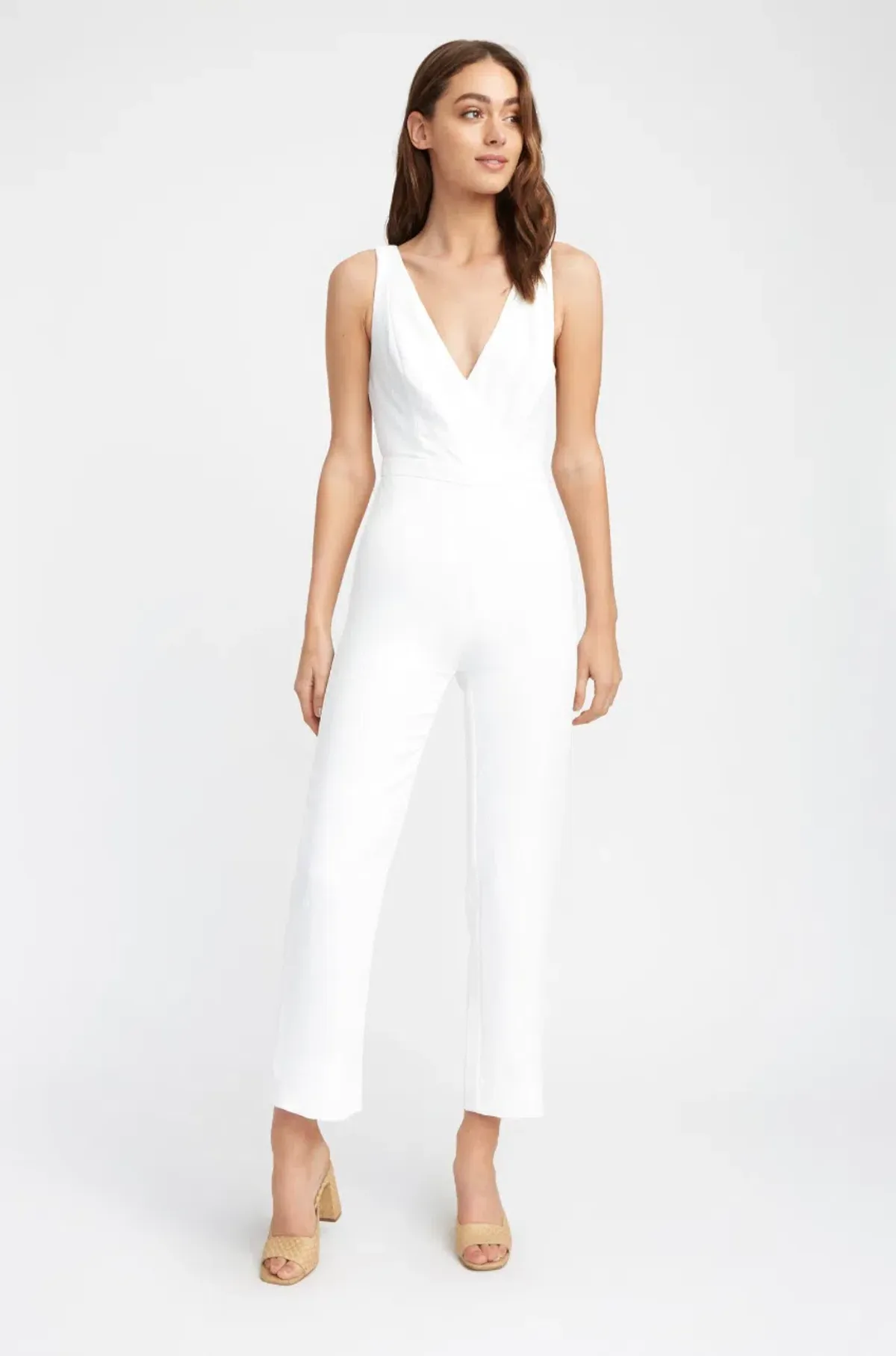 Kookai Empress Jumpsuit White Size 10 for rent on The Volte - main image