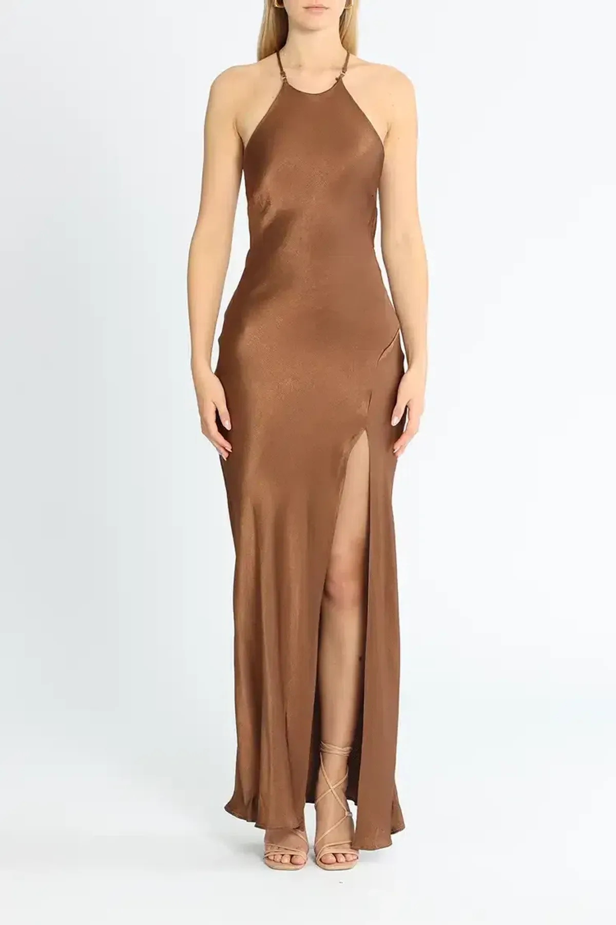 Bec and Bridge Annika Maxi Dress Brown Size 14 for rent on The Volte - main image