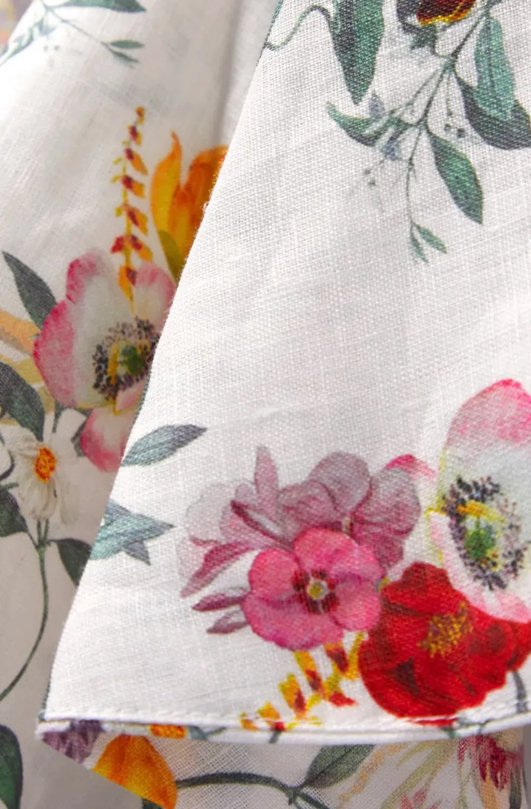 Zimmermann Asymmetric Midi Linen Wrap Dress Floral Size 2 / AU 12 for rent on The Volte - main image
