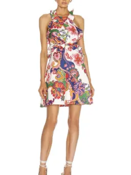Zimmermann The Lovestruck Tie Back Mini Multi Size 12 AU for rent on The Volte - image 1