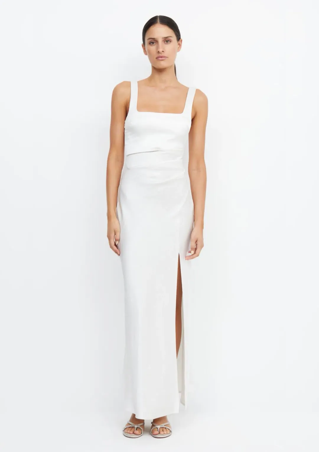 Bec & Bridge The Dreamer Square Neck Dress Ivory Size 10 for rent on The Volte - main image