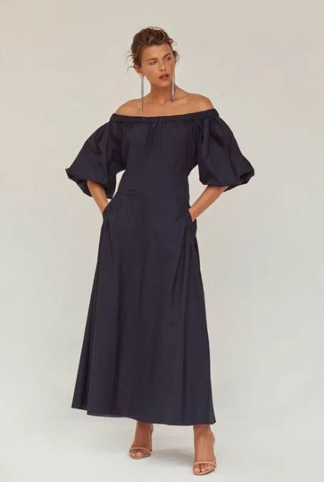 SCANLAN THEODORE COTTON GATHERED POCKET DRESS SIZE 12 for rent on The Volte - main image