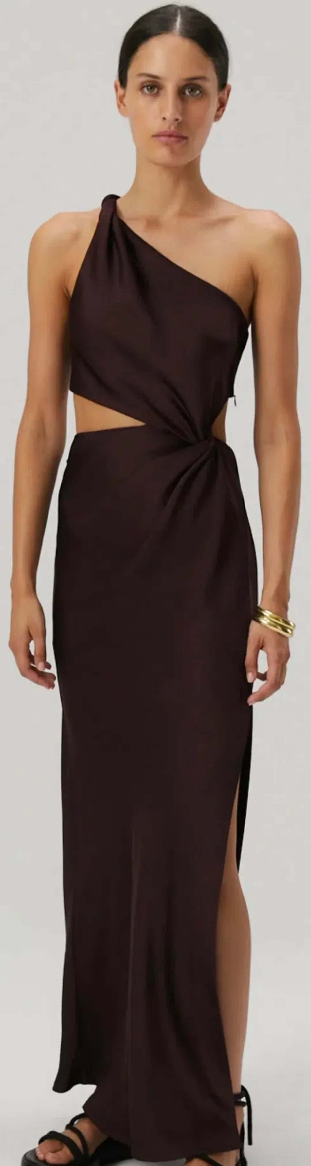 MISHA Kristin Satin Gown Size 6 for rent on The Volte - main image