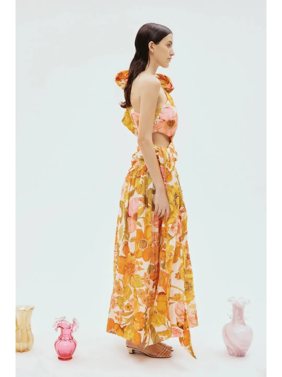 Alemais Silas One Shoulder Gown Floral Size AU 10  for rent on The Volte - main image