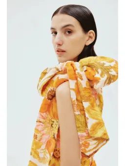 Alemais Silas One Shoulder Gown Floral Size AU 10  for rent on The Volte - image 4