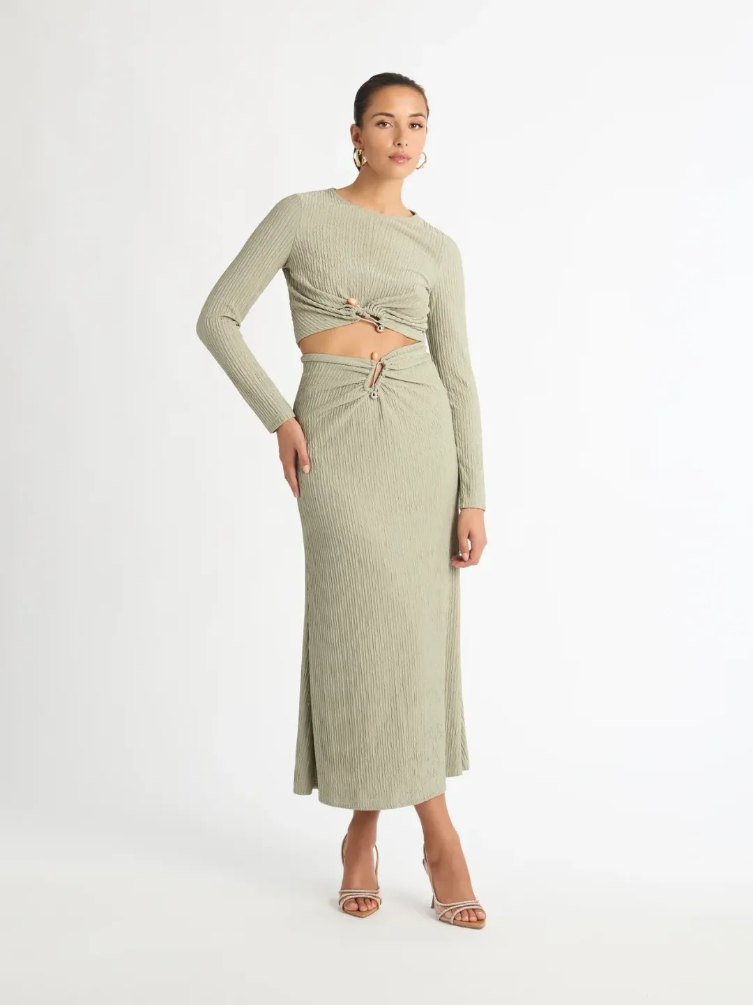 Sheike Haven Top and Skirt Set Green Size 10 for rent on The Volte - main image