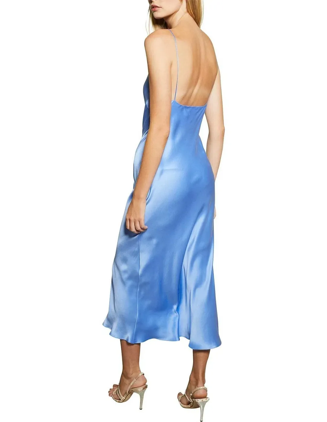 Bec & Bridge Classic Silk Midi Dress Blue Size 14 for rent on The Volte - main image