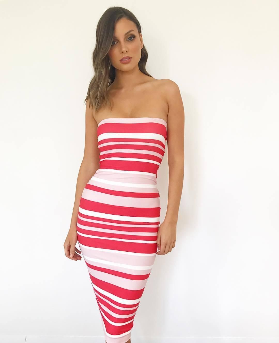 Kookai- Bay Stripe Dress for rent on The Volte - main image