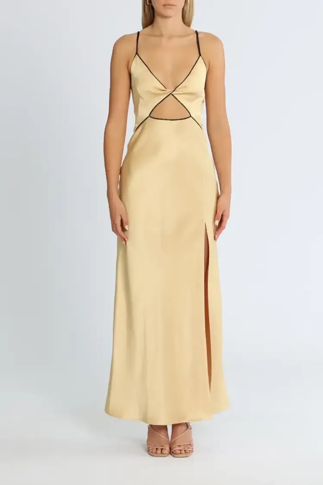 Bec and Bridge Hazel Maxi Dress in Wheat Size 6 for rent on The Volte - main image