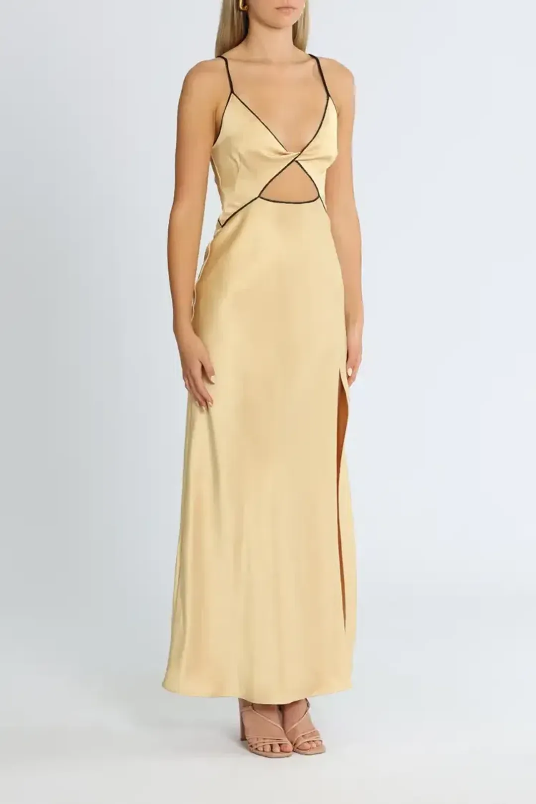 Bec and Bridge Hazel Maxi Dress in Wheat Size 8 for rent on The Volte - main image