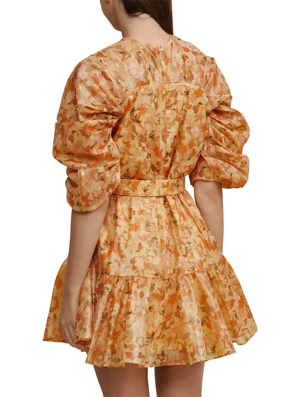 Acler Bonhill Mini Dress in Peach Parfait Size 12 for rent on The Volte - main image