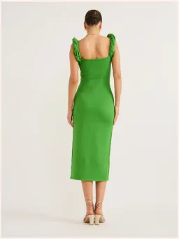 Rachel Gilbert Rosetta Midi Dress Green Size 10 for rent on The Volte - image 2