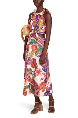 Zimmermann Lovestruck Tie Back Midi Dress Floral Size 1 / AU 8 for rent on The Volte - image 1