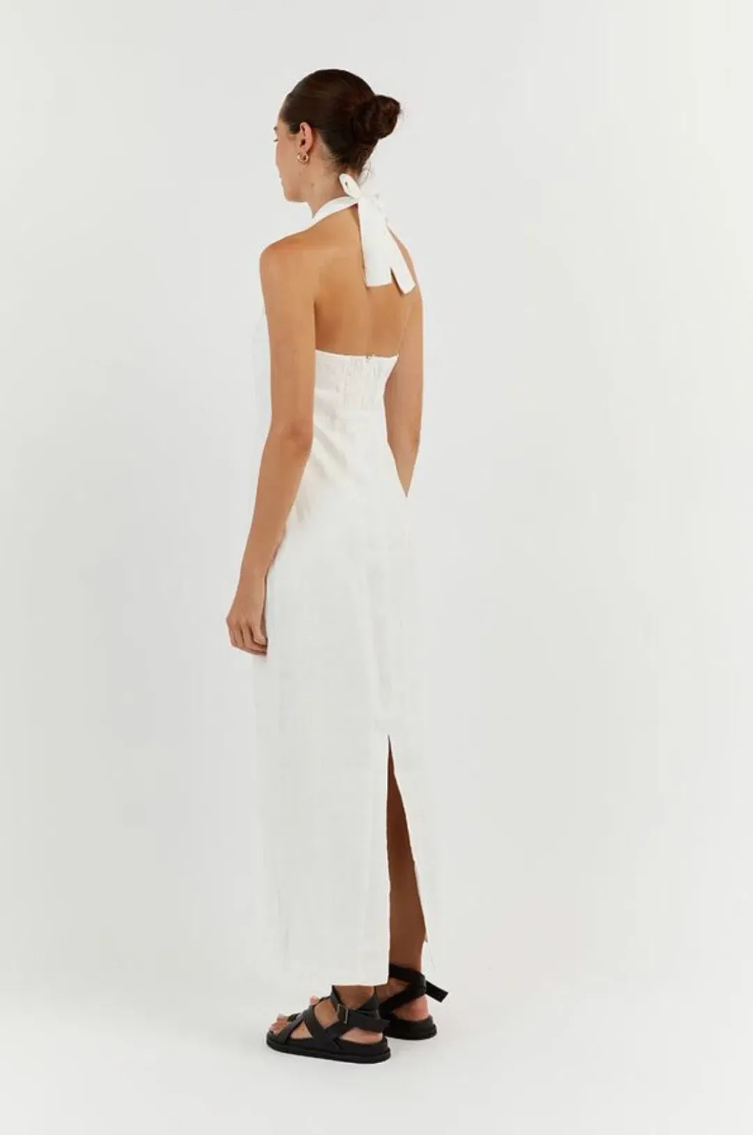 Dissh Willow Linen Long Dress White Size XS / AU 6 for rent on The Volte - main image