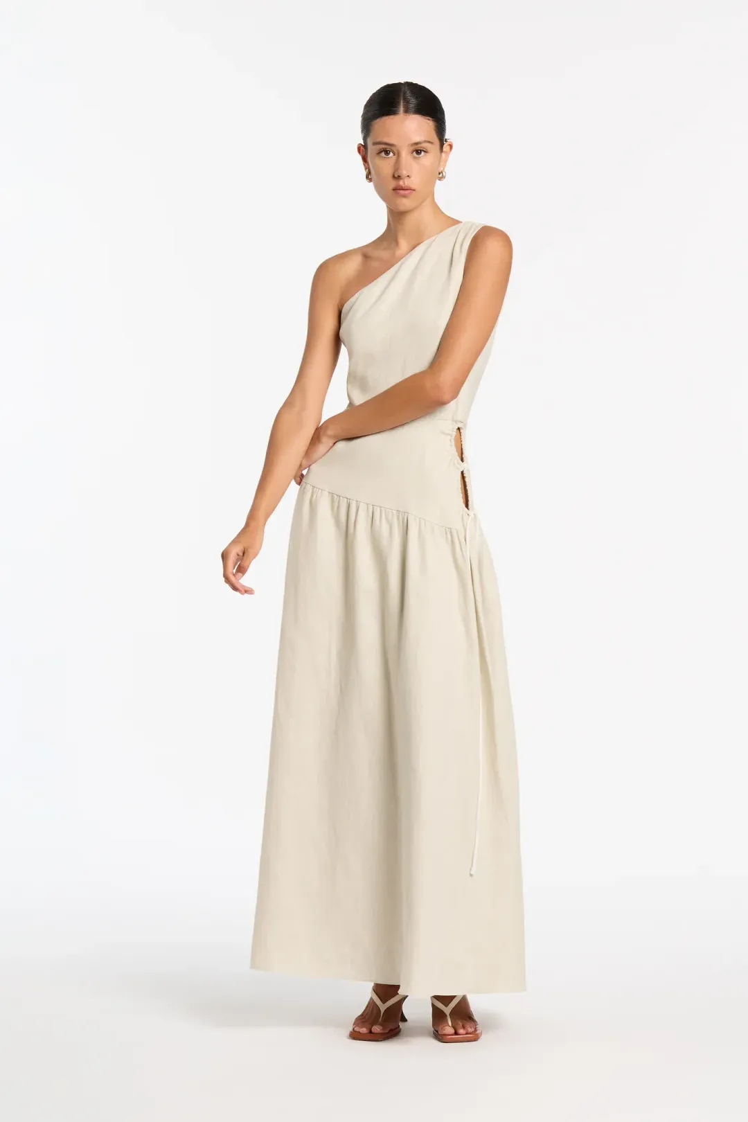 Sir the Label D'Orsay Corded Maxi Dress Ecru Size 0 / AU 6 for rent on The Volte - main image