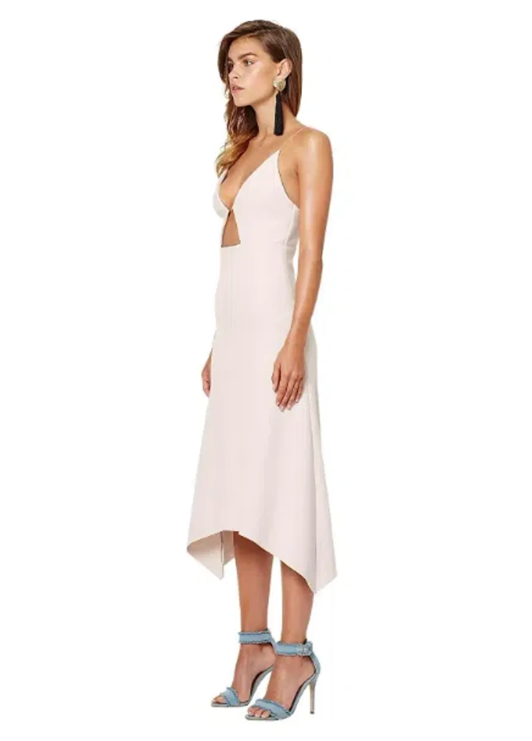 Bec & Bridge Lady Allure Cut Out Midi Dress in Bone Size 8 for rent on The Volte - main image