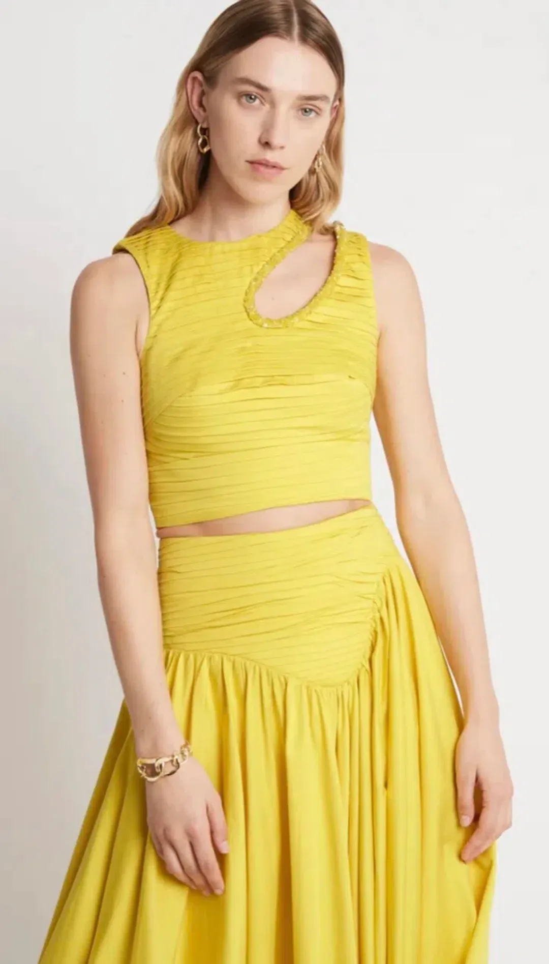 Aje Jolie Abstract Cut Out Top Size 14 & Jolie Asymmetric Midi Skirt Size 12  for rent on The Volte - main image
