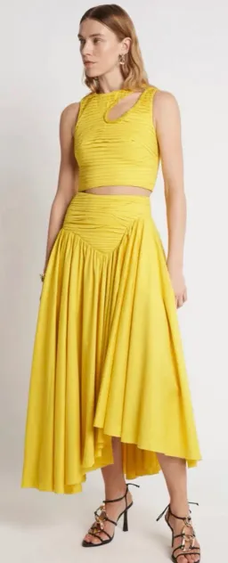 Aje Jolie Abstract Cut Out Top Size 14 & Jolie Asymmetric Midi Skirt Size 12  for rent on The Volte - image 6