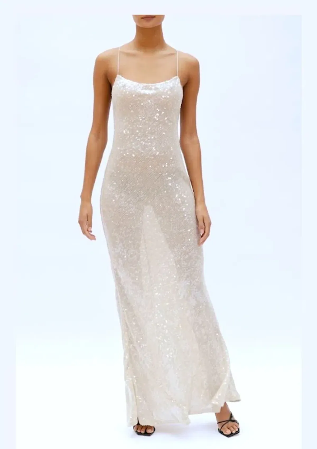 Rat & Boa Olympia Sequin Dress Ivory Size XS / AU 6 for rent on The Volte - main image